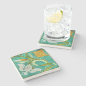 アンティークヨーロッパセラミックタイル印刷 ストーンコースター (横)