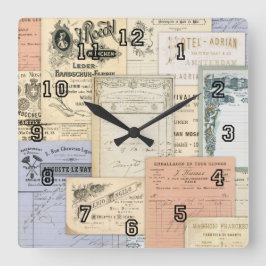 アンティークヨーロピアンエフエメラパリローマアムステルダム スクエア壁時計