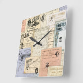 アンティークヨーロピアンエフエメラパリローマアムステルダム スクエア壁時計 (傾斜)
