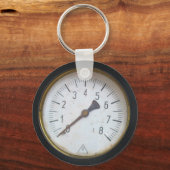 アンティークラウンドプレッシャーメータゲージキーチェーン キーホルダー (正面)