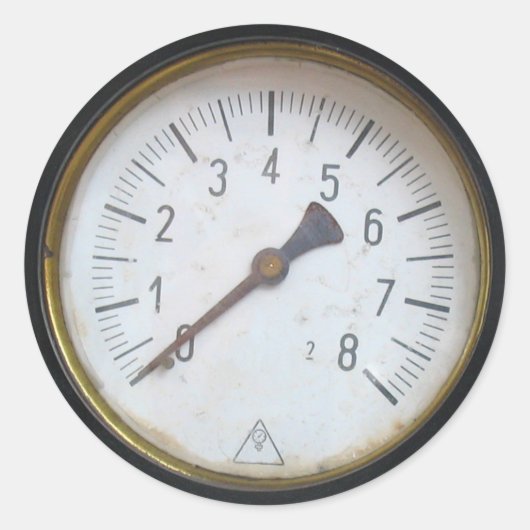 アンティークラウンドプレッシャーメータダイヤルシール ラウンドシール (正面)