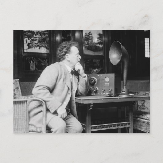 アンティークラジオ、1900年代初期 ポストカード (正面)