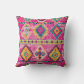 アンティークラスティピンク金ゴールドオリエンタルターキリムラグ クッション (裏面)