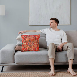 アンティークラスティレッドオリエンタルターキリムラグ クッション