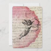 アンティークラブレターキューピッドアローエフエメラコラージュ 招待状 (正面)