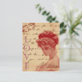 アンティークラブレターポストカード ポストカード (スタンド正面)