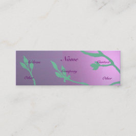 アンティークラベンダーブルーフローラデライト スキニー名刺