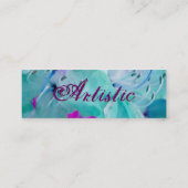 アンティークラベンダーブルーフローラデライト スキニー名刺 (裏面)