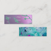 アンティークラベンダーブルーフローラデライト スキニー名刺 (正面/裏面)