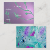 アンティークラベンダーブルーフローラデライト 名刺 (正面/裏面)