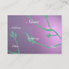 アンティークラベンダーブルーフローラデライト 名刺