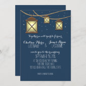 アンティークランタンとスター結婚ズ 招待状 (正面/裏面)