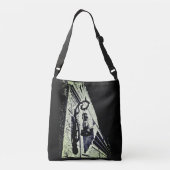 アンティークランプ金属プリント クロスボディバッグ (裏面)