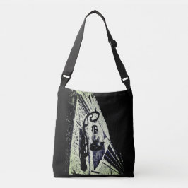 アンティークランプ金属プリント クロスボディバッグ