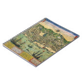 アンティークリスボン,ポルトガルの地図by Braun/Hogenberg ノートブック (左側)