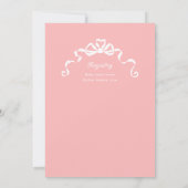 アンティークリボン弓ビクトリアンピンク赤ちゃんシャワー 招待状 (裏面)