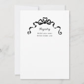 アンティークリボン弓ビクトリアン枠ブライダルシャワー 招待状 (裏面)