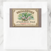 アンティークリリージオブザバレーパフュメフランスのージ 長方形シール (バッグ)