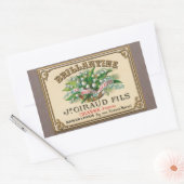 アンティークリリージオブザバレーパフュメフランスのージ 長方形シール (封筒)