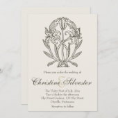 アンティークリリー結婚ズ 招待状 (正面/裏面)