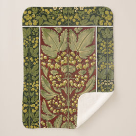 アンティークリーフパターンシェルパブランケット シェルパブランケット
