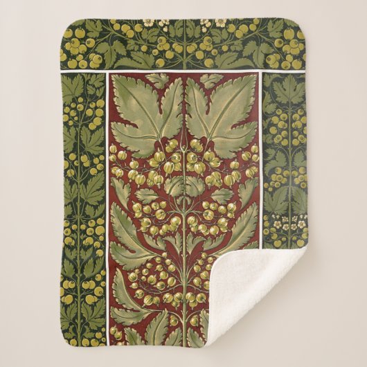 アンティークリーフパターンシェルパブランケット シェルパブランケット (正面)