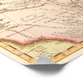 アンティークルイジアナの地図1760 ポスター (角)