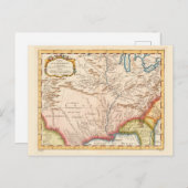 アンティークルイジアナの1760年の地図 ポストカード (正面/裏面)