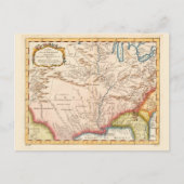 アンティークルイジアナの1760年の地図 ポストカード (正面)