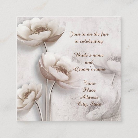 アンティークルッキングロータスフラワー披露宴エンクロージャC エンクロージャーカード (正面)