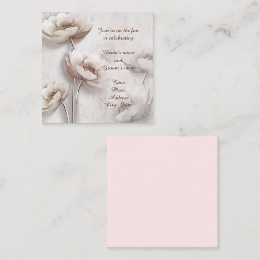 アンティークルッキングロータスフラワー披露宴エンクロージャC エンクロージャーカード (正面/裏面)