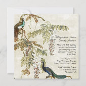 アンティークルックピーコック結婚式招待状 招待状 (正面)