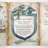 アンティークルックフェアリーターラゴン結婚ズ 三つ折り招待状 (内部中)