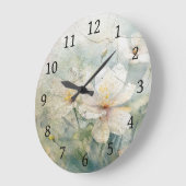 アンティークルックフローラフラワーズデザイン339 ラージ壁時計 (傾斜)