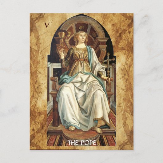アンティークルネサンス・タロッツ5/教皇 ポストカード (正面)