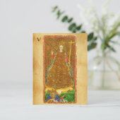 アンティークルネサンス・タロッツ5 /教皇（信仰） ポストカード (スタンド正面)