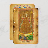 アンティークルネサンス・タロッツ5 /教皇（信仰） 案内状 (正面/裏面)