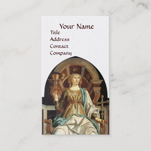 アンティークルネサンスTAROTSザポープホワイトパール 名刺 (正面)