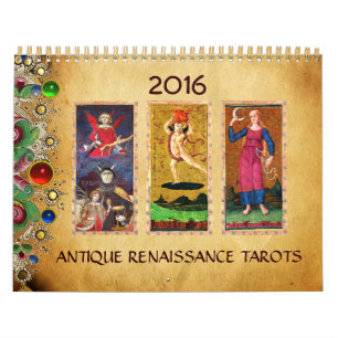 アンティークルネサンスTAROTSフローラ羊皮紙2016 カレンダー