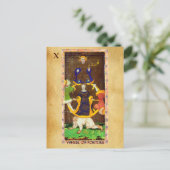 アンティークルネサンスTAROTS 10/THE WHEEL OF FORTUNE ポストカード (スタンド正面)