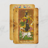 アンティークルネサンスTAROTS 10/THE WHEEL OF FORTUNE 案内状 (正面/裏面)