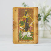 アンティークルネサンスTAROTS 10/THE WHEEL OF FORTUNE 案内状 (スタンド正面)