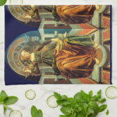 アンティークルネサンスTAROTS 14 /節制 キッチンタオル (折り畳み)