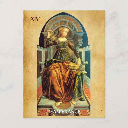 アンティークルネサンスTAROTS 14 /節制 ポストカード (正面)