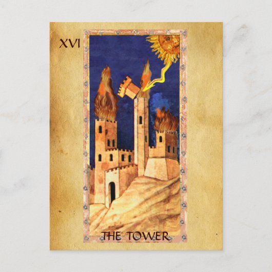 アンティークルネサンスTAROTS 16 /タワー ポストカード (正面)