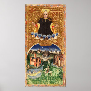 アンティークルネサンスTAROTS 21 /世界 ポスター