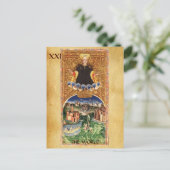 アンティークルネサンスTAROTS 21/世界 ポストカード (スタンド正面)