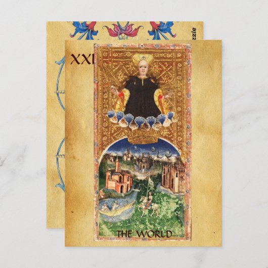 アンティークルネサンスTAROTS 21/世界 ポストカード (正面/裏面)