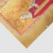 アンティークルネッサンスのタロッツ、カップのパーチメントの女王 薄葉紙 (詳細)