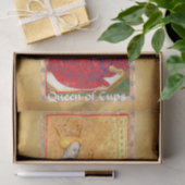 アンティークルネッサンスのタロッツ、カップのパーチメントの女王 薄葉紙 (ギフト)